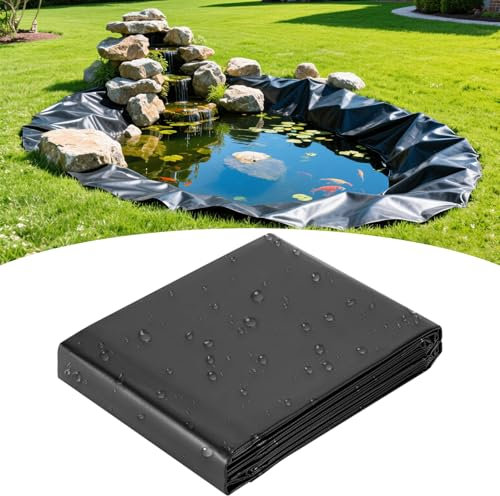 qodxcrfv Bache Bassin 2m×8m Liner Piscine Hors Sol, bache Bassin Exterieur, Liner de Bassin pour Bassin à Poissons, Piscine, à Membrane renforcée