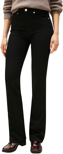 Tommy Hilfiger Damen Jeans Hose Black Bootcut Mid Rise, Schwarz (Black), 32W/30L