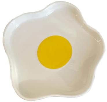 ULTECHNOVO Pochierte Eierplatte Frühstück Für Dekorativ Oval Teller Nachtisch Platten Tabletts Party Süßes Serviergeschirr Leichte Snack-servierschale Geschirr Servieren Keramik
