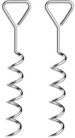 Nudiuhis Trampoline Stakes,Corkscrew Shape Trampoline Anchor Kit Steel Spiral Stakes,Ground Stake for Trampolines Tents Swing,A