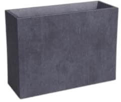 Garden Center Shop | Artevasi Jardinera Sydney Antracita Alta 80 cm | Doble Pared Térmica + Drenaje | Plástico Reciclado UV-Protegido | Diseño Contemporáneo para Jardín y Terraza
