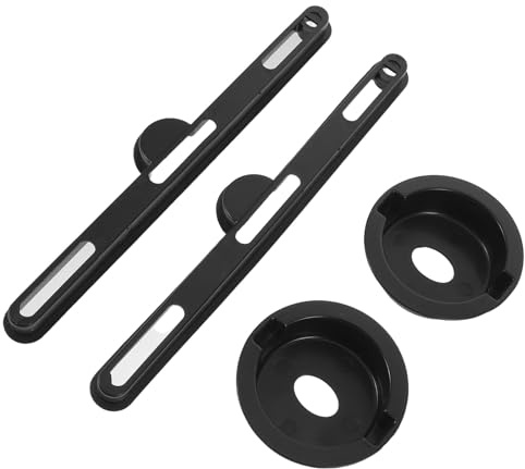 Veemoon 2 Sets Bed Folding Desk Desk Accessories with Foldable Black Plastic Cup Holder Inserts for Bed Tables and Camping Use