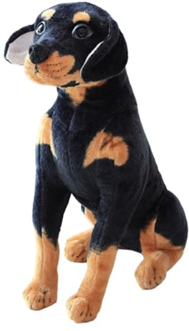 Hund Kuscheltier, Lebensecht Hund Plüschtier, Dalmatiner Wolfshund Beagle Golden Retriever Rottweiler Plüschhund Stofftier, Welpe Stoffhund Spielzeug Geschenke für Jungen Mädchen (90cm,E-Sitzende)