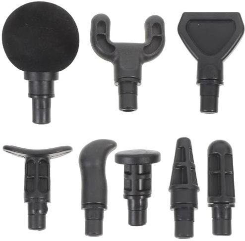 SOPOTUTU Massagepistole aus Silikon Massagegerät Adapter Aufsätze Satz mit Abs Schwarz zur Muskelentspannung in Verschiedenen Positionen