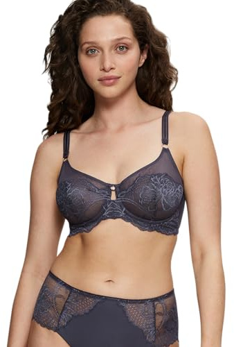 Triumph Mujer Wild Peony Florale W01, Minimizer Bra, Pebble Grey, 100F