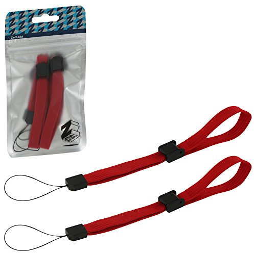 ZedLabz adjustable wrist strap for handheld games consoles, cameras & mobiles – 2pk red