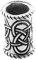 Battle-Merchant Bartperle lang/Dreadlockperle aus echtem Silber Keltisch Innendurchmesser 8mm