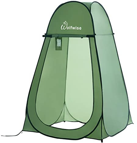 WolfWise Pop up Duschzelt Toilettenzelt ohne Bodenmatte, Grün