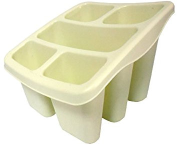 Whitefurze Cutlery Drainer, Plastic, Cream