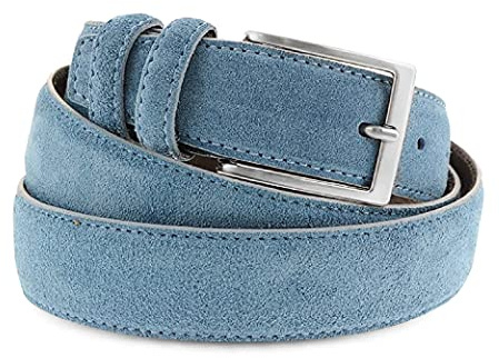 La Bottega del Calzolaio Gürtel Herren Wildleder, Ledergürtel Herren aus echtem Veloursleder, weich, in Italien handgefertigt, für Anzug und Jeans, viele Farben und Längen, Made in Italy