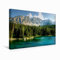 Premium Textil-Leinwand 45 x 30 cm Quer-Format Karersee - Latemar - Karerpass | Wandbild, HD-Bild auf Keilrahmen, Fertigbild auf hochwertigem Vlies, Leinwanddruck von Kordula - Uwe Vahle