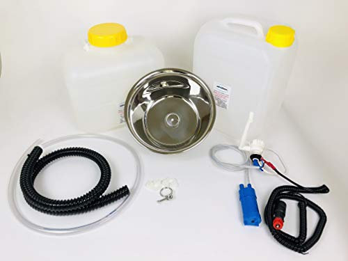 Wasseranlage Imbisswagen Verkaufsanhänger Campingküche Bausatz Spüle 24 cm Novo weiß (ad-ideen)