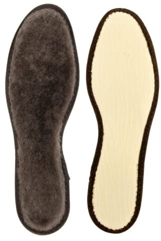 GreenFeet Einlegesohlen aus echtem Lammfell, braun, Gr. 36-46, Damen, Herren, warme Füße, nachhaltige Wärmesohlen, Wintersohlen, mit Lederfaserboden