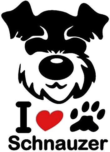 Alamor Schnauzer Hund Aufkleber Aufkleber Für Pkw-LKW-Fahrzeug Motorrad