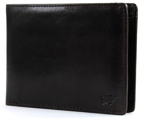 BRAUN BÜFFEL - Herren RFID Geldbörse Arezzo - 9 Kartenfächer aus echtem Rindleder Schlichtes Design - Edles Braun
