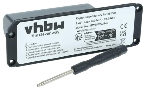 vhbw Battery compatible with Bose SoundLink 413295, Mini Loudspeaker (2600 mAh, 7.4 V, Li-Ion)