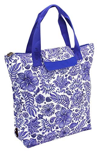 F|23 Friedrich23 Shopper - Handtasche mit Aufdruck Porzellan- Tragegriffe und Reißverschluss - Polyester 21L