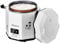 DCIGNA 1.2L Mini Rice Cooker Electric Travel Rice Cooker Small Removable Non-Stick Pot Keep Warm Function Suitable for 1-2 People - for Cooking Soup Rice Stews Grains & Oatmeal (White) (CFXB12-200A)