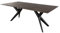 MASSIVMOEBEL24.DE | Swiss Edge Esstisch aus Massivholz #08 | aus Akazienholz - Grau, lackiert | Beine in Schwarz matt | 140x90 cm | Massivholztisch Esszimmertisch