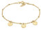Elli Armband Damen Kreis Plättchen Gehämmert aus 925 Sterling Silber vergoldet