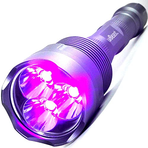 uvBeast V3 - Linterna UV de luz negra de 385-395 nm, LED de banda ancha triple mejorados de alta potencia, ideal para uso profesional/comercial, stock de EE. UU