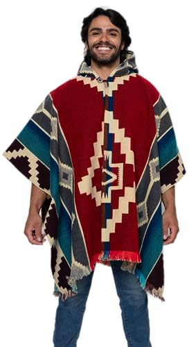 Casa De Alpaca, handgefertigter Poncho aus äkuadoreischer Alpakawolle - Mehrfarbig - Einheitsgröße