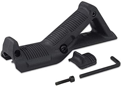 Angled Fore Grip,Üblich Frontgriff Airsoft,Angled Ergonomic Grip,Nylon AFG1 Dreiecksgriff vorne für 20mm Weaverschienen,Schwarz