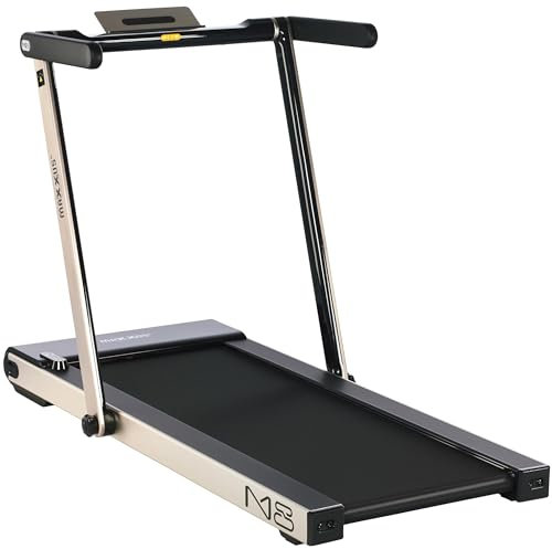 MAXXUS Laufband M8 - Elektrisch, 2 PS, 12 km/h, Klappbar, Lauffläche 125x45 cm, mit Bluetooth, LCD, App Steuerung, Rollen, Tablet Halterung, Bronze - Fitnessgerät für Zuhause, Gym, Training, Laufen