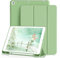 ZOYU Case for iPad 9th/8th/7th Generation with Pencil Holder, Slim Stand Smart Case with Soft TPU Back Cover, Auto Sleep/Wake for iPad 10.2 Inch 2021/2020/2019, Green