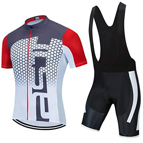 PSPORT Ensemble maillot de cyclisme pour homme, short à bretelles pour garçon, ensemble de vêtements de cyclisme respirants pour vélo de montagne, 44, L