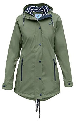 MadSea Friesennerz Manteau imperméable pour femme Vert olive - Vert - 44