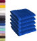 Lavea 5er Set Gästehandtücher 30x50 cm – Weiche und Saugstarke Gästetücher aus 100% Baumwolle, Frottierserie Elena – Waschbar und Strapazierfähig - Royalblau
