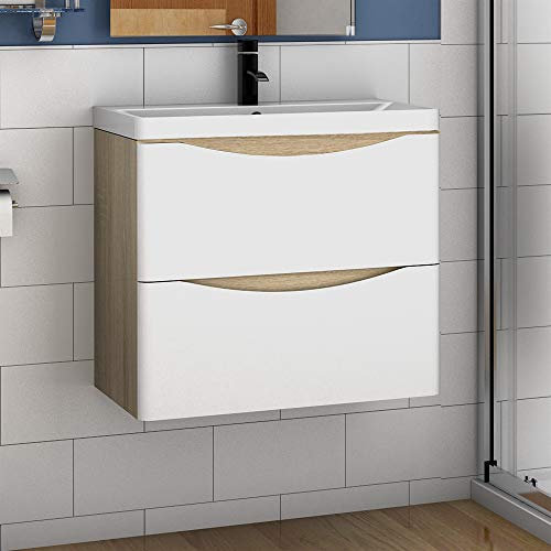 Aica Sanitär Badmöbel Set 60 cm Sofia Waschbecken mit Unterschrank Waschtisch