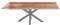SAM Esszimmertisch 260x100cm Quincy, echte Baumkante, Akazienholz naturfarben, massiver Baumkantentisch mit Spider-Gestell Silber