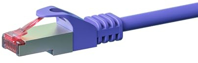 Danicom CAT 6 Netzwerkkabel LSOH - S/FTP - 15 m - Violett | POE, Ethernet, LAN, Patchkabel, Datenkabel, RJ45 - für Serverschränke, Switches, Router, Modems!