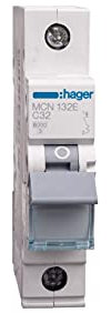 Leitungsschutzschalter 1P C 32A 6kA AC MCN132E Hager Polo 3250614313691