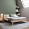 Hansales Holzbett 200x200 cm Külli Scandi Style ohne Rollrost aus unbehandeltem hartem FSC® Birken Vollholz - über 350 kg - Doppelbett Bettgestell mit Kopfteil.