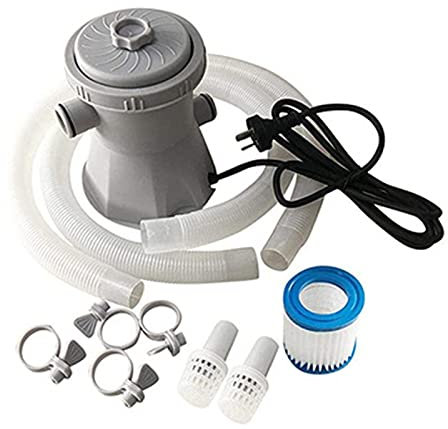 Pompe de Filtration de Piscine, Pompe à Eau de Piscine Électrique, Pompe de Filtration Nettoyeur de Piscine, Pompe de Circulation de Piscine, pour Piscines Creusées, Piscine Gonflable