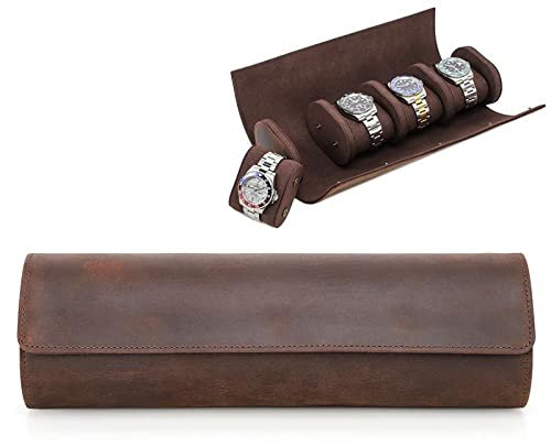 Bueuwe Uhrenrolle Reisetasche Uhrengehäuse Display Lagerung Organizer Uhren Zubehör Geschenk,4