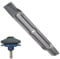 SPARES2GO 32cm 12.59 Metal Blade Compatible with Flymo Chevron 32 EM032 Easimo Lawnmower + Drill Sharpener Attachment