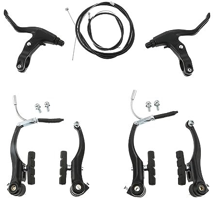 PETCHOR Fahrradbremsen-Set, V Mountainbike Bremsen vorne und hinten, Fahrrad Bremskanel Hebel, Schwarzes Fahrradbremskabel, insgesamt 6 Packungen