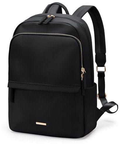 GOLF SUPAGS Laptop Backpack for Women Slim Computer Bag Work Travel College Backpack Purse Fits 15.6 Inch Notebook (Black)