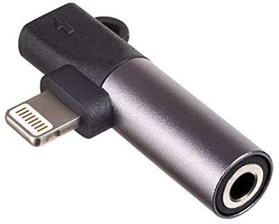 AKYGA AK-AD-63 Adaptateur de Casque Lightning vers Lightning/Jack 3,5 mm pour iPhone Noir