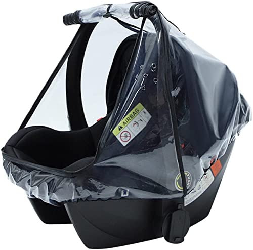 Habillage Pluie Universelle Cosy Bébé Housse de Pluie pour Siège Auto en EVA Transparent Habit de Pluie pour Nacelle Respirant Protection Pluie Vent Housse de Pluie Siège Anti-poussière,Transparent