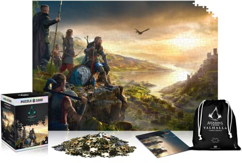 GOOD LOOT Assassin's Creed Valhalla Vista of England Puzzles Premium Box Sack Poster Videospiel-Puzzles für Jugendliche und Erwachsene Freizeitideen inspiriertes Computerspiel 1000 Teile