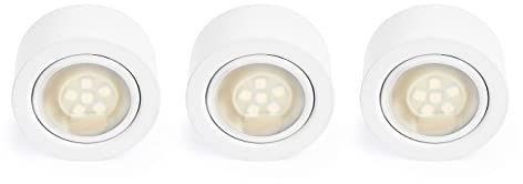 NCC-Licht 3 x LED Möbel Aufbau- & Einbauleuchten Mercur Weiß IP44 3 x 1,2W G4 60lm warmweiß 2700K