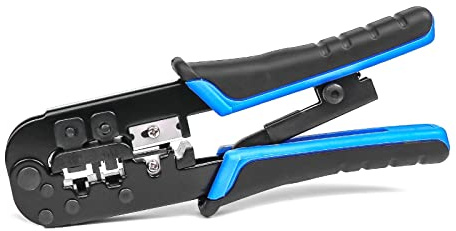 Network Crimper,Cable Stripper Cutter - RJ11 RJ12 RJ45 6P6C/4C,8P8C Connector Crimper Pliers, for Network and Telephone Cables,Ethernet Crimping Hand Tools
