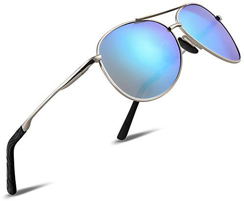 wearPro Lunettes de Soleil Homme Pilote Polarisées Protection Classique Ultralégères Verres Anti-Reflets Conduite Pêche Sports Unisexes-Adultes