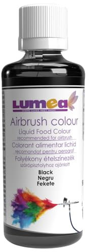 Dekozauber24 Premium Airbrush Lebensmittelfarbe flüssig, schwarz, 90 ml, vegan, zuckerfrei, wiederverschließbar, wasserbasiert, essbar, mit starker Deckkraft, Refill, Tortendeko Fondantfarbe