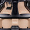 Custom Auto-Fußmatten für Skoda für Superb Octavia Fabia Kodiaq Karoq Yeti Rapid Leder Wasserdicht Abriebfest Mit Aufbewahrungstasche Auto-Fussmatten,Farben:Beige
